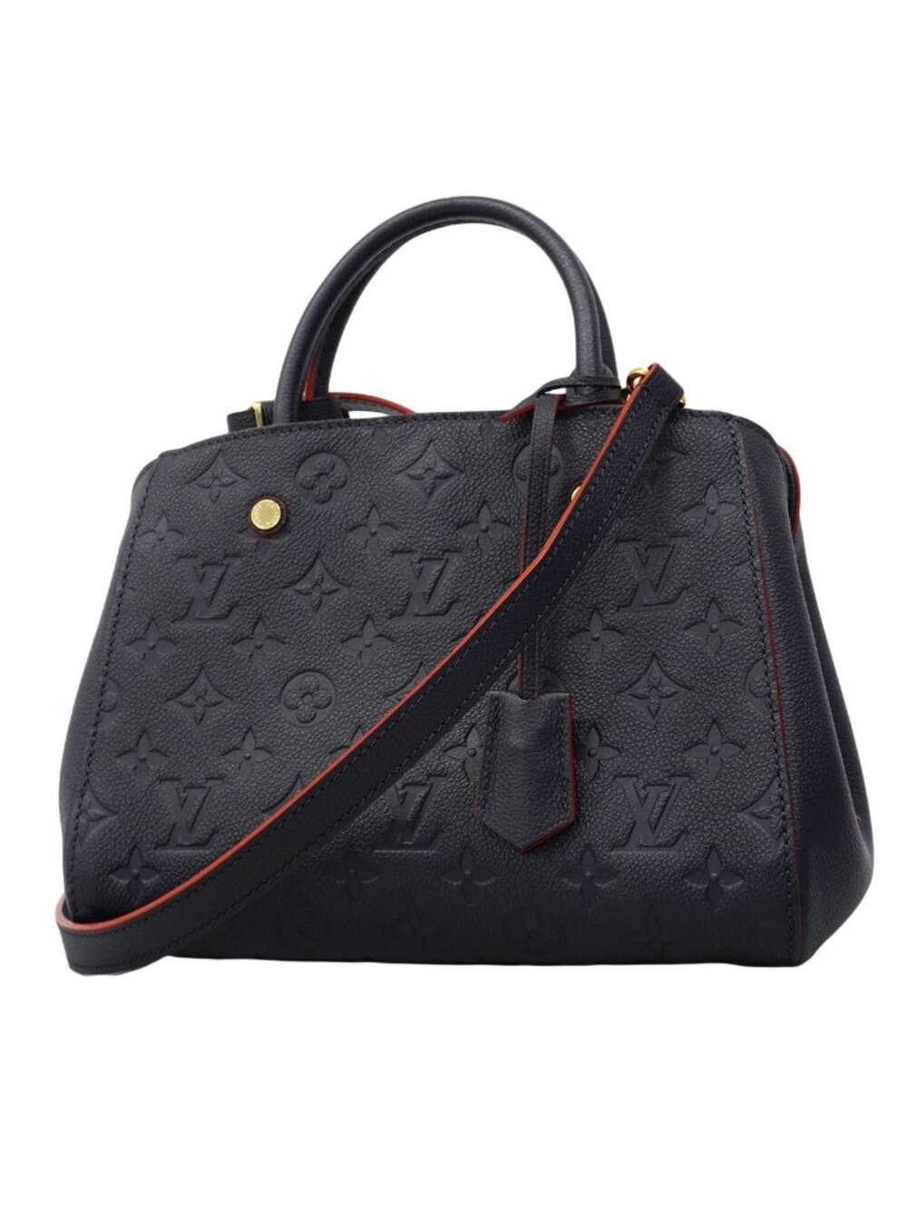 Louis Vuitton Handbag Monogram Empreinte Montaigne BB Marine 2-Way